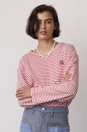 Damson Madder Stripe LS - Red