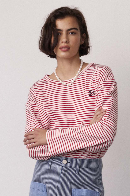 Damson Madder Stripe LS - Red