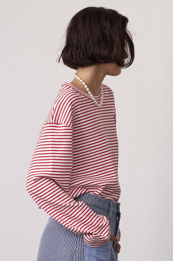 Damson Madder Stripe LS - Red