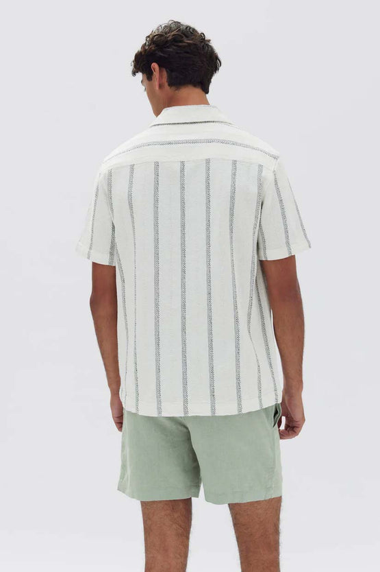 Assembly Stripe Resort Shirt - White/Black