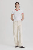 Commoners Ringer Tee - White Red