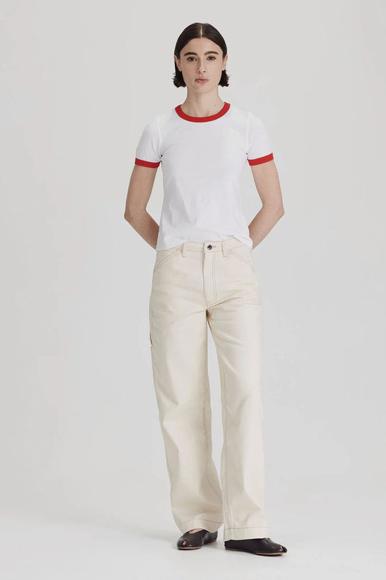 Commoners Ringer Tee - White Red