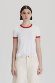 Commoners Ringer Tee - White Red