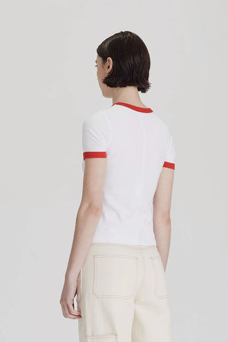 Commoners Ringer Tee - White Red