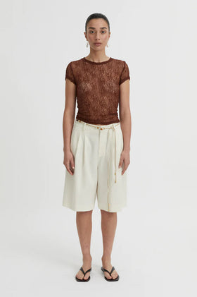 Blanca Riven Baby Tee - Brown