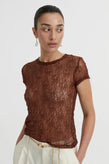 Blanca Riven Baby Tee - Brown