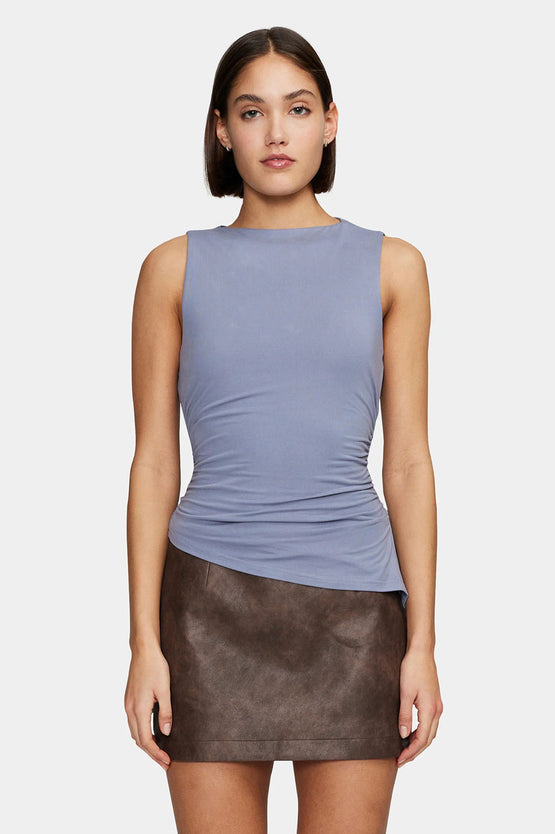 Ownley Robbie PU Mini Skirt - Chocolate