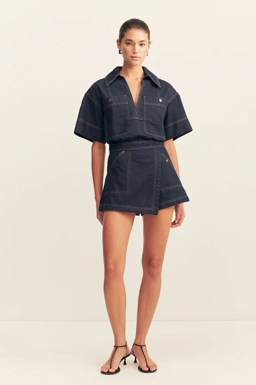 Shona Joy Rita Wrap Skort - Deep Indigo