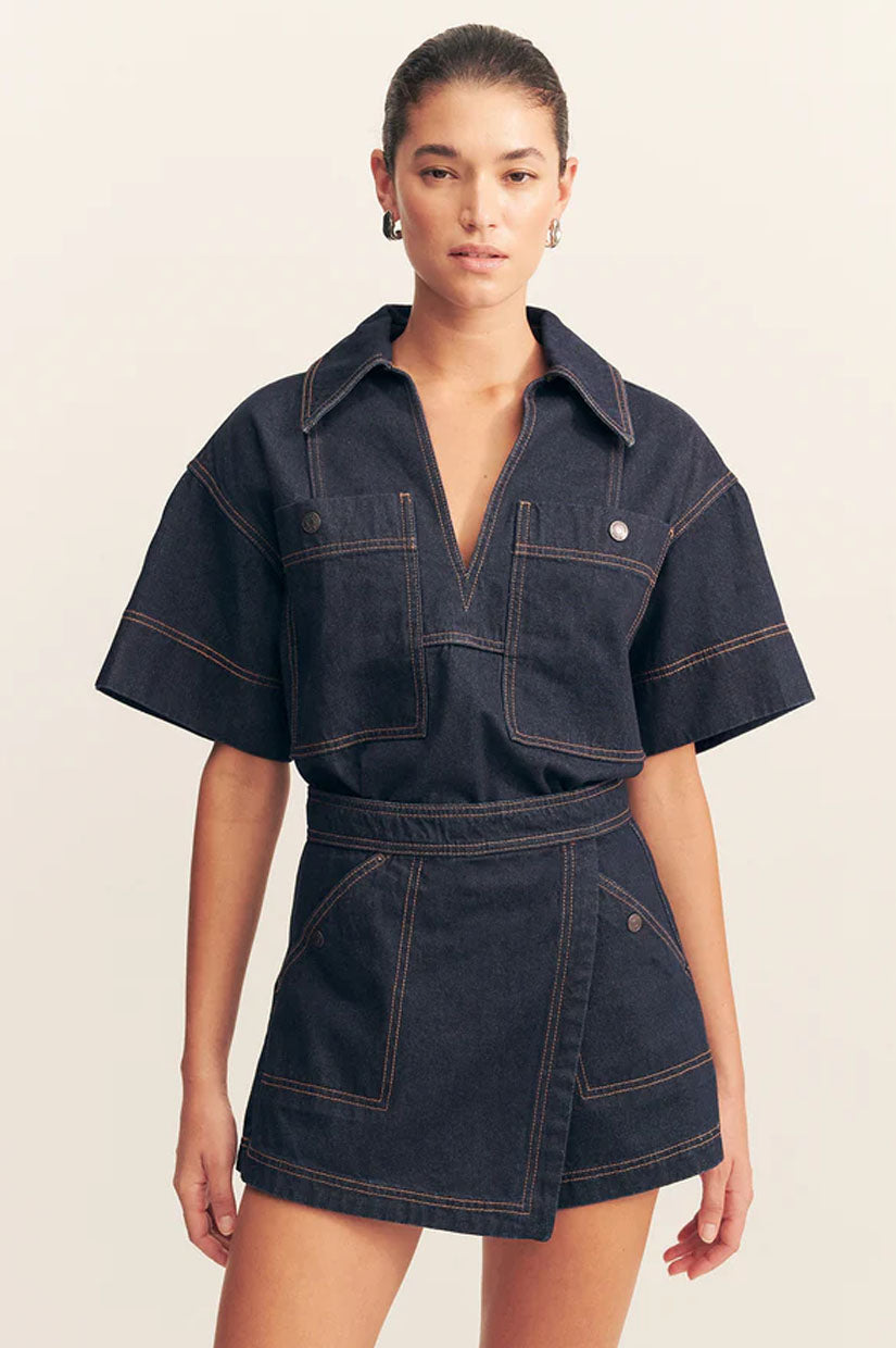 Shona Joy Rita Wrap Skort - Deep Indigo