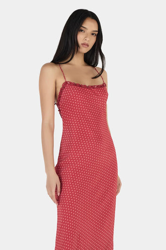 Ownley Samantha Midi Dress - Polka Splice