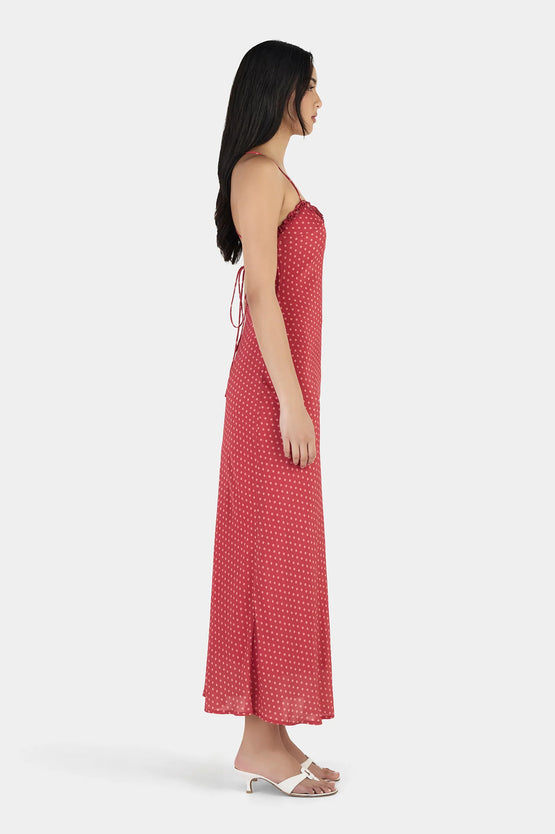 Ownley Samantha Midi Dress - Polka Splice