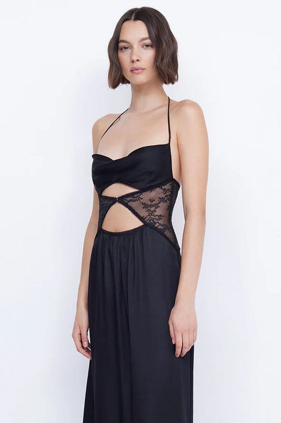 bec and bridge black silk dress Zari Strapless Dress