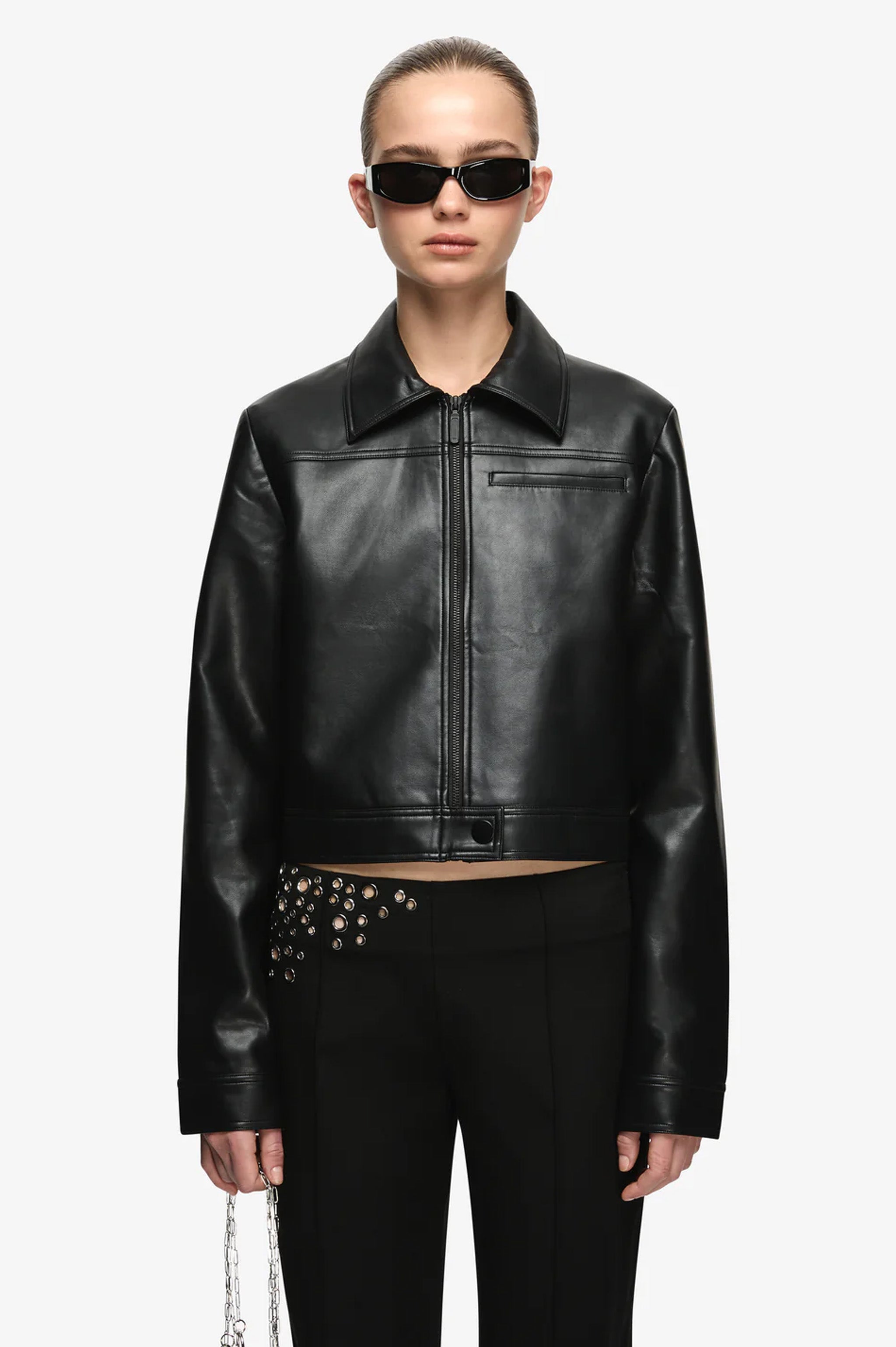 Bec & Bridge Saphira Cropped Jacket - Black