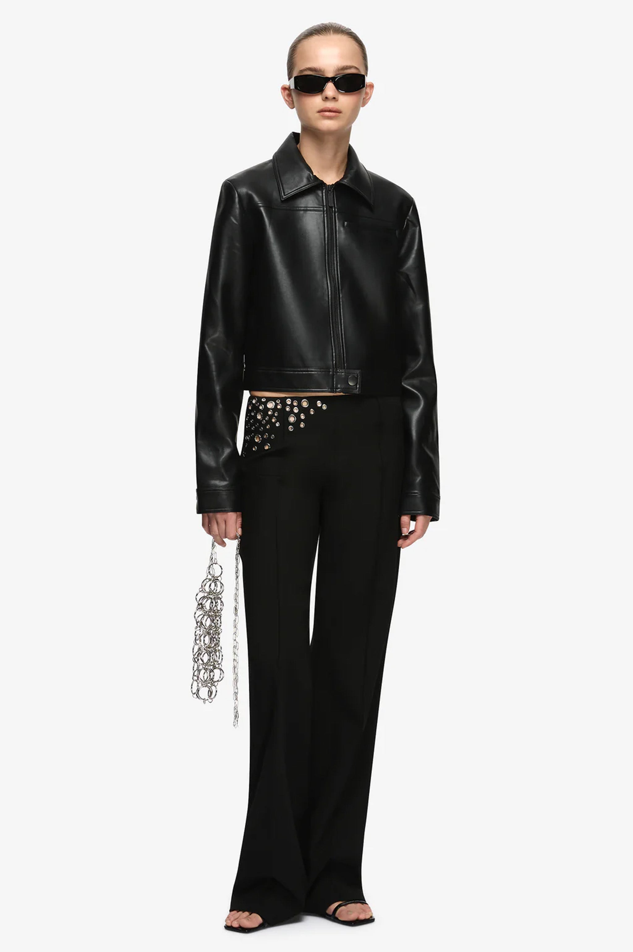 Bec & Bridge Saphira Cropped Jacket - Black