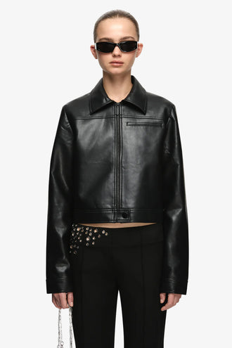 Bec & Bridge Saphira Cropped Jacket - Black
