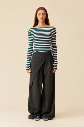 Ruby Sasha Wrap Pant - Charcoal