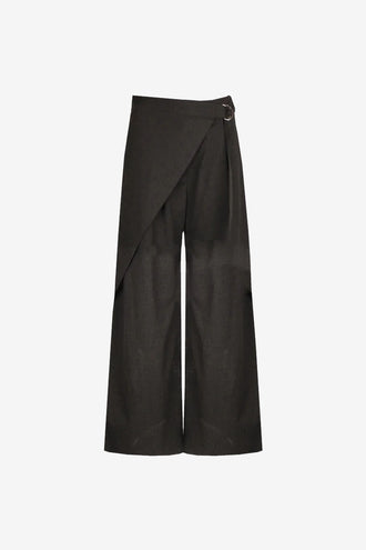 Ruby Sasha Wrap Pant - Charcoal