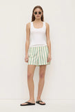 Assembly Agnes Stripe Short - Butter/Green
