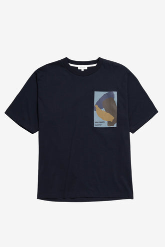 Norse Projects Simon Brush Print T-Shirt - Navy