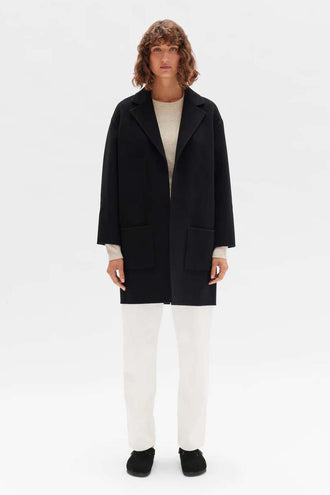 Assembly Single Breasted Wool Coat - Black