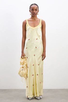 Damson Madder Simone Slip Midi - Butter