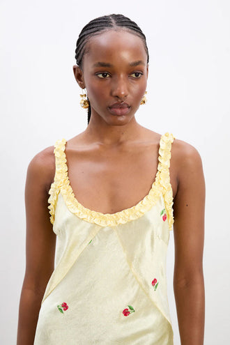 Damson Madder Simone Slip Midi - Butter