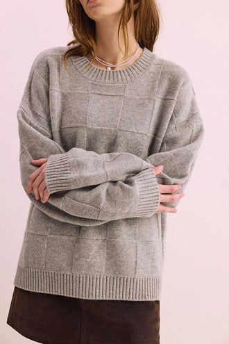 Pharlain Squares Crew - Grey