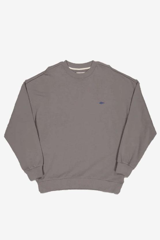 Just Another Fisherman Stamp Crew - Grey