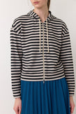 Sylvester Stripey Hoodie - Black