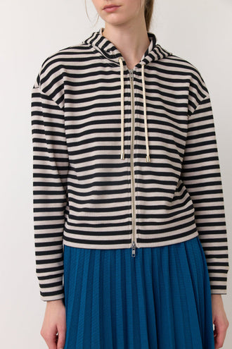 Sylvester Stripey Hoodie - Black