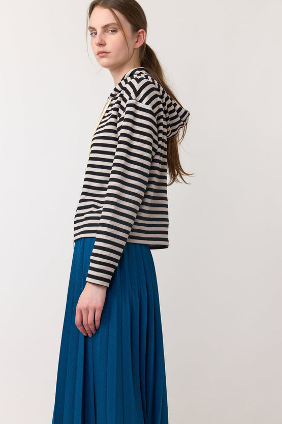 Sylvester Stripey Hoodie - Black