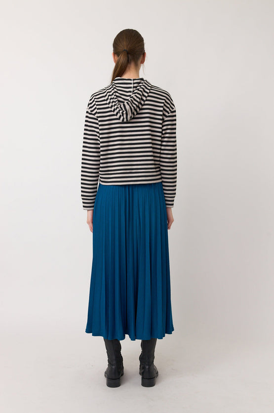 Sylvester Stripey Hoodie - Black