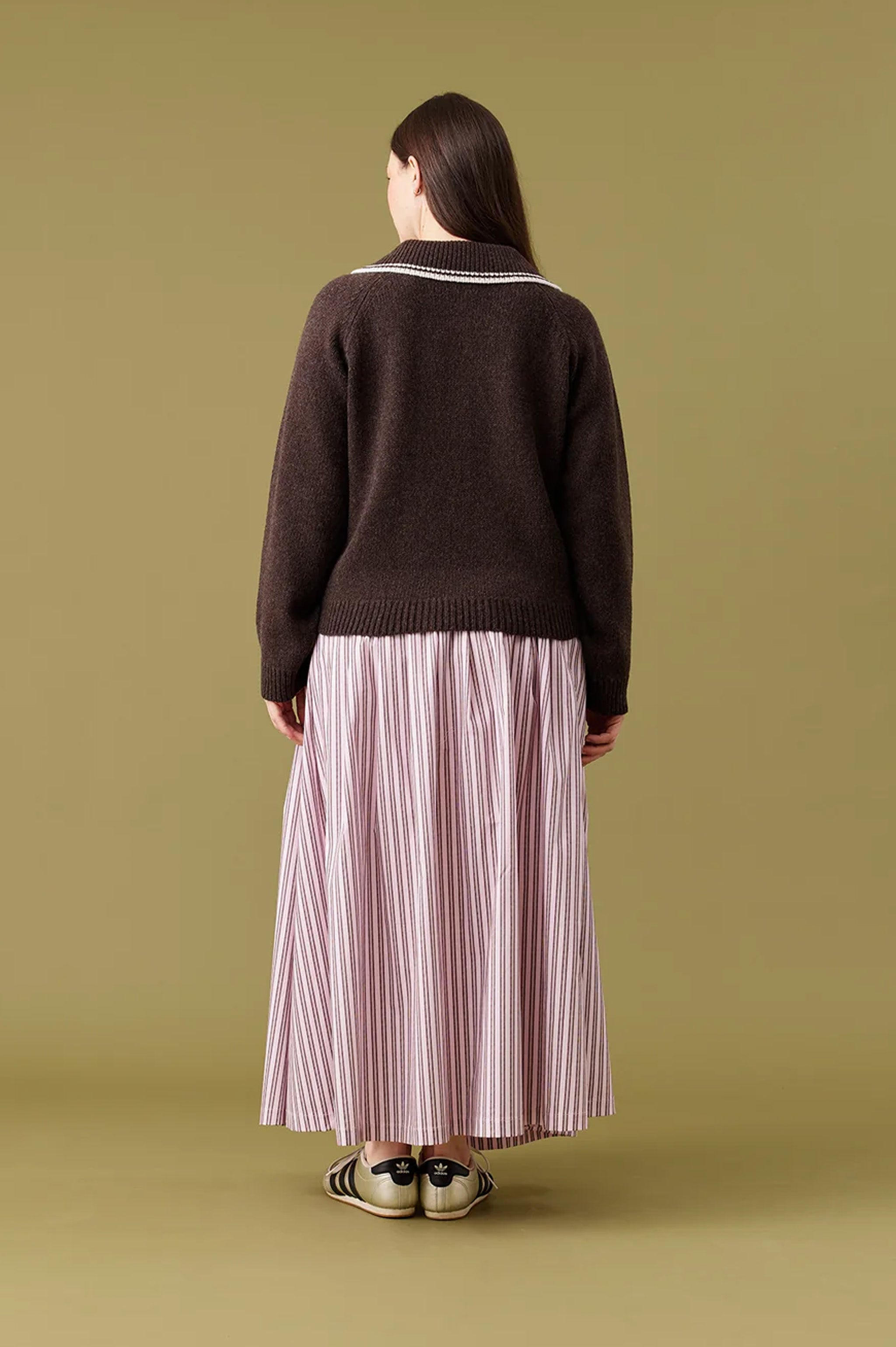 Ruby Swann Sweater - Java Cream Stripe