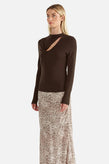 Ena Pelly Angel Twist Top - Mocha