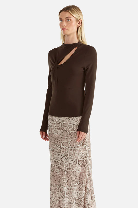 Ena Pelly Angel Twist Top - Mocha
