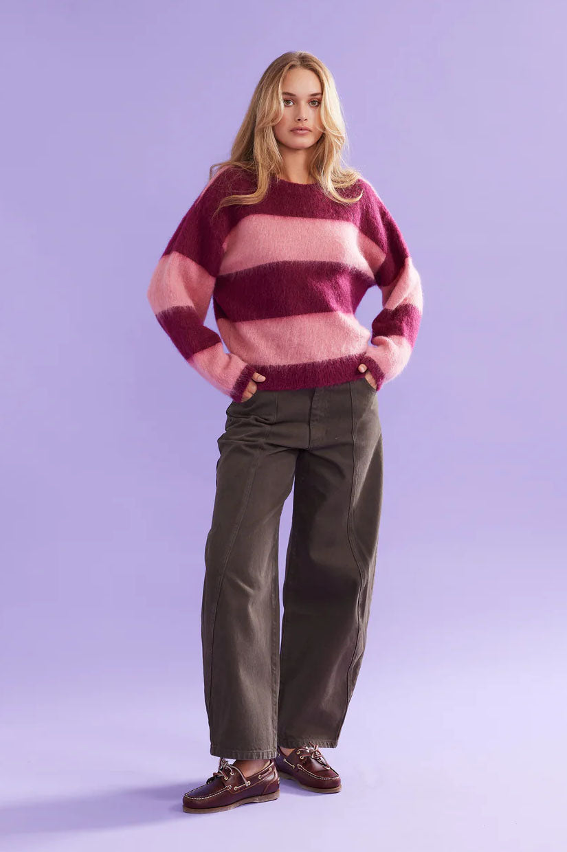 Ruby Velma Jumper - Pink Burgundy