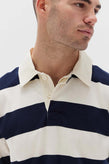 Assembly Wade Striped LS Polo - True Navy
