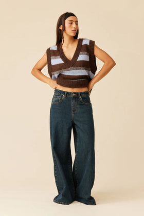 Ruby Watermelon Vest - Brown Aqua