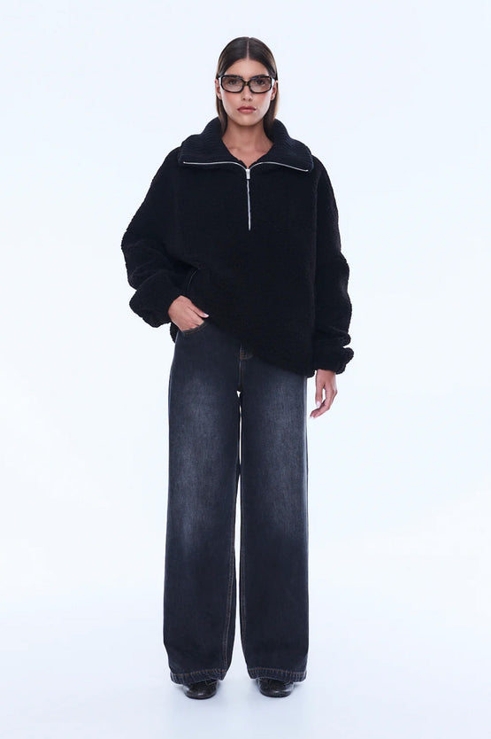 Ena Pelly Winnie 1/4 Zip - Black