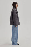 Commoners Quilted Wrap Jacket - Charcoal