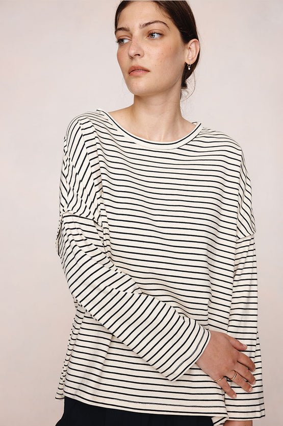 Marle Yelena Tee - Ivory / Black