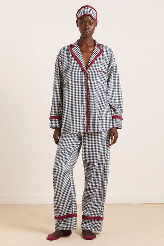 Damson Madder Antonia PJ Set - Navy Gingham