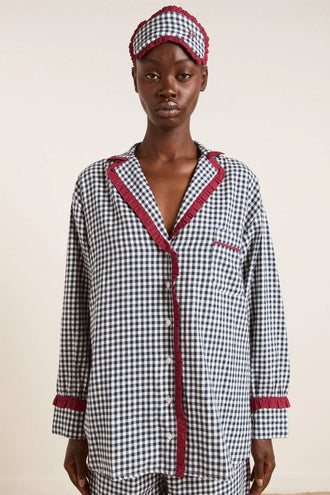 Damson Madder Antonia PJ Set - Navy Gingham