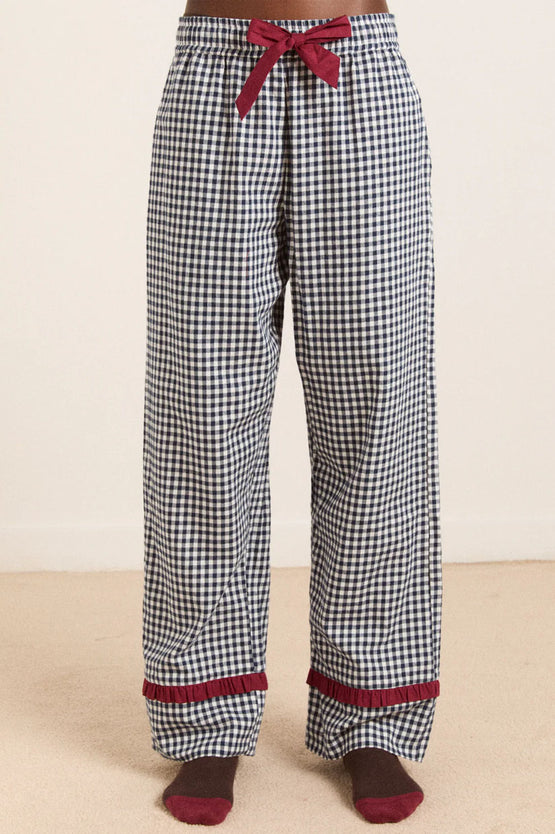 Damson Madder Antonia PJ Set - Navy Gingham