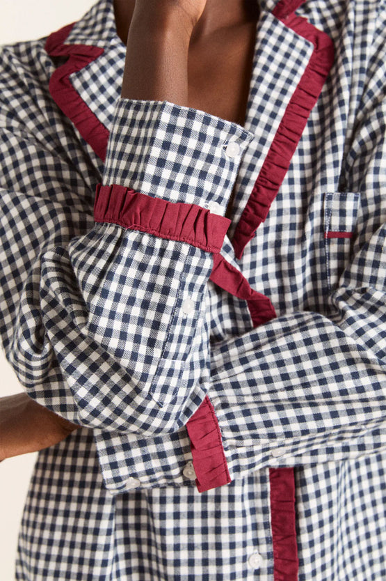 Damson Madder Antonia PJ Set - Navy Gingham