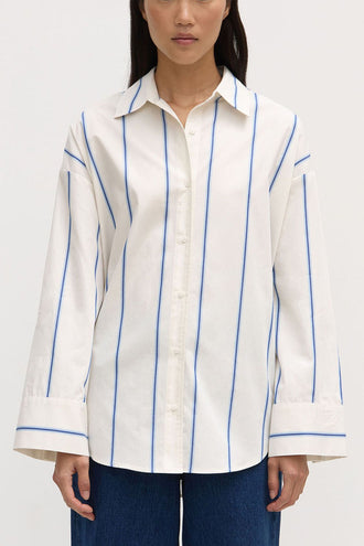 Assembly Addie Poplin Stripe Shirt - Ultramarine