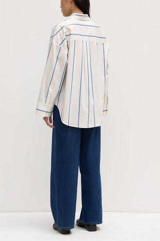 Assembly Addie Poplin Stripe Shirt - Ultramarine