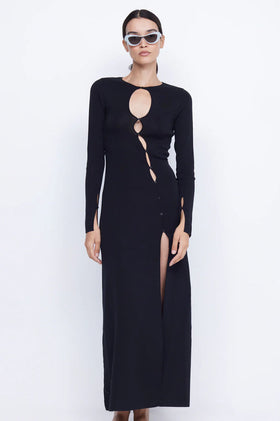 Bec & Bridge Alienor Key Hole Dress - Black