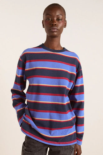 Damson Madder Ali LS Tee - Navy Stripe