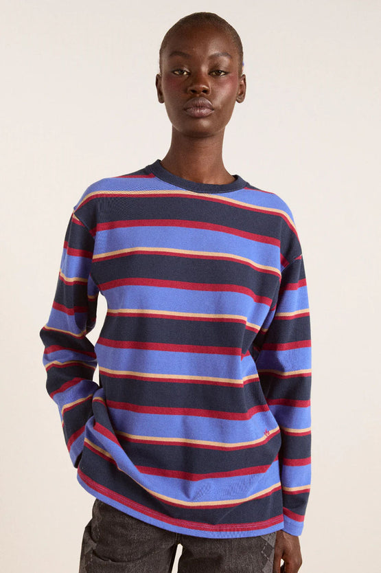 Damson Madder Ali LS Tee - Navy Stripe